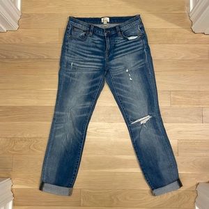 J.Crew slim broken in boyfriend jeans